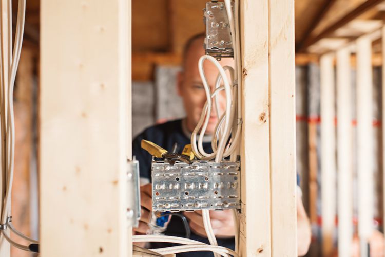 Electrical rough-in wiring during a remodel